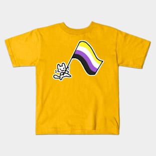 nb flag kitty Kids T-Shirt